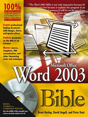 Word 2003 Bible - ebook